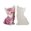 Travesseiro de gato 3d travesseiros decorativos para cama de sofá, travesseiros estampados fofos do presente