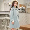 Coat Winter Elegant Children' Blends Autumn Fashion Teenage Girls Solid Long Tweed Lapel Woolen Outerwear Kids Jacket 220927