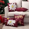 Kissen Daisy Sie sind meine Sonne Happy Bird Dunkelrote Kissenbezug Sofa Home Dekoration kann für 30x50 40x60 angepasst werden