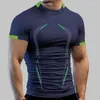 Herr t-skjortor sport bra tr￤ning sommar skjorta smala fit m￤n t-shirt o nacke f￶r daglig slitage