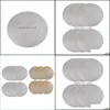 Mats Pads 6Pcs Restaurant Round Environmental Pvc Placemat Nordic Anti-Scalding Table Mat Steak Plate Place Drop Delivery 2021 Home Dhhrc