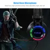 Headsets Cosbay Gaming Headset Kopfhörer mit Mikrofon für PC Computer für professionelle Gamer Kopfhörer Surround Sound RGB Licht T220916