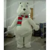 Costumes de mascotte d'ours polaire de performance, cadeaux d'Halloween de carnaval, tenue de publicité extérieure unisexe, costume de célébration de vacances, tenues de personnage de dessin animé