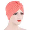 Donne musulmane Indiano Turbante Cappello Ruffles Hijab Cap Beanie Headwear Head Wrap Lady Musulmano Sciarpa Caps Accessori