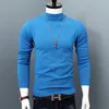 Men's Sweaters Men Autumn Winter Korean Pure Half Turtleneck Pullover Male Slim Warm Thick Cashmere Knitting Sweater Pullovers N27 220928