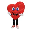 Halloween Red Heart Mascot Costumes Cartoon Character Outfit Suit Xmas Outdoor Party Outfit Adult Size Promotional Advertising Clothings