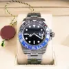Montre de luxe GMT Batman 40mm Designer Watches ETA 2836 CAL 3285 Mechanical Movement Automatic Watch Man 904L Stainless Steel 200M Waterproof Sapphire Wristwatch
