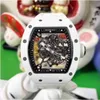 Multifunktion Superclone Luxury Watches For Mens Richa Milles Automatiska Mechanical Men Silicone Watch RM130 Toppkvalitet Swiss Movement KV