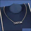 Collares colgantes Doremi Collar de letras colgantes para mujeres Números de collares de joyería personalizada