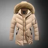 Nouveaux hommes épais chaud Parkas vêtements d'extérieur hiver col de fourrure hommes décontracté à capuche vestes coupe-vent mâle chapeau Parka manteaux coupe-vent