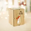 Creative Christmas Lamp f￶r Tea Light Wood Tree Decoration Gift Box Letter Elk Candle RRE14555