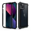 Stoßfeste Stoßstange Transparente Handyhülle für iPhone 15 14 13 12 11 Pro Max XR XS Max X 7 8 Plus Harte PC Klare Rückseite