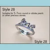 Ustawienia biżuterii Nowe projekty Pierścienie Pierścienie Ustawienia S925 Pierścień cyrkonu dla kobiet Regulowane modne akcesoria biżuterii