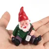 Objetos decorativos Figuras Mini Ornamentos de anões de fadas Conjunto de gnomos bêbados de jardim estátuas de fogueira miniatura para acessórios de decoração de flores de flores One 220928