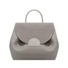 Stor väska fransk design ljus lyxig enkel axel crossbody väskor läder väska handväska miaoqibags kvinnor pochette