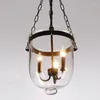 Lampy wiszące rh retro amerykańskie lampę na strych lampa szklana szklana szklana baza śródziemnomorska magazyn magazynowy oświetlenie e14