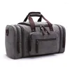 Duffel Bags Men Travel Bag Canvas Многофункциональная кожа перенос