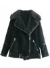 Cappotto da donna double-face in pelle stile Faux con pelliccia di pelo di agnello Cappotto invernale più velluto 220928