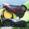 Dress Shoes FGTF Two-Tone Stitching Soccer High-Top Soft Wear-Resistant Football Boots Cushioning Anti-Skid Men's Sneakers Size 33-46 220926