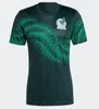 ファンプレーヤーバージョン2022メキシコサッカージャージーホームアウェイ22 23 A.Vega Raul Chicharito Lozano Dos Santos Shirt Kids Kit Lemens Men Setsionsユニフォームサイズ3xl 4xl