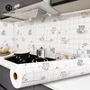 Wallpapers Thickened Oil proof Kitchen Self Adhesive Wallpaper Home Decor Waterproof PVC Wall Stickers Contact Paper Fiberglass 220927