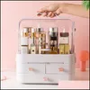 Bathroom Storage Organization Der-Type Makeup Box Large-Capacity Portable Skin Care Products Rack Jewelry Nail Polish Organizer Drop Dh2Cc