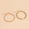 Charmarmband Ingesightz Ed Metal Rope Chain Bangles Multi Layered Gold Color Curb Cuban For Women Wrist Jewelry7501060