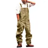 Herren-Trainingsanzüge, lange Taschen, Hosen, Herren-Strampler, schrumpffester Overall, einteiliger großer Vintage-Cargo mit quadratischem Ausschnitt