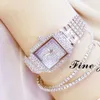 Relógios femininos Dome Cameras Montre Femme 2022 Full Diamond Quartz Women Silver Watches Luxury Brand Crystal Square Female Wrist Watch Rhinestone Ladies T220926