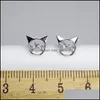 Stud Cat Orecchini di perle S925 Sterling Sier Stud Gioielli di moda 6-7Mm Per le donne Ragazza Fai da te Regalo di nozze Drop Delivery 2021 Bdejewelry Dhlmx