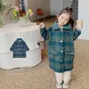 Mantel Mädchen Jacke Oberbekleidung Klassische Warme Verdicken Plus Samt Winter Herbst CottonSchool Teenager Kinder Kleidung 220927