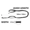 Dog Collars Tactical Leash Elastic Strap NO PULL Nylon Reflective Lead Traction Rope Training Walking Hunting Durable Line