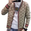 Pulls pour hommes printemps et automne pull à carreaux veste hommes cardigan mode pull hommes mode à manches longues veste de style britannique 220928