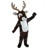 Performance Brown Deer Mascot Costumes Cartoon Elk Character Suits Suits Karnawał Dorośli Rozmiar Świąt urodzinowy Halloween strój na zewnątrz