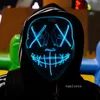 Светодиодная маска Хэллоуин Маска Маска, Неоновая маска, световые световые в темных масках ужасов Светящая маска, смешанная цветная маска, LT064