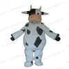 Costume de mascotte de vache laitière d'halloween, thème Animal, tenue de carnaval unisexe pour adultes, Fursuit, robe de fête d'anniversaire de noël