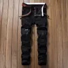 Mens Jeans Skinny Men Male Black Knee Ripped Hole Little Feet Pants Elasticity Slimming Hip Hop Denim Trousers 220928