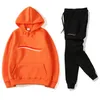 Mens hooded Tracksuits Suits and color matching casual sports suit cardigan set fall winter 2022 men sweatshirt clothing