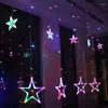 Saiten 220V LED Star Stringlichter romantische Märchen Pentagramm Vorhang Licht Hochzeitsfeier Weihnachten Girlande Dekoration Beleuchtung