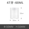 F￶rpackningsflaskor 2 oz plastpanna burkar runt klara l￤ckage plast kosmetiska beh￥llare burkar med vita lock f￶r reselagring utg￶r ￶gonskugga 60 ml