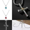 Pendant Necklaces Dy Necklace Sliver Fashion Jewelry Cross X Designer Diamond Garnet Onyx Men BlueTopaz Amethyst Petite High End W251r