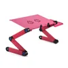 Porta del tavolo da banco per laptop pieghevole regolabile a 360 ° con mouse a doppia ventola di raffreddamento rosa rosa rosa
