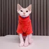 Yeni Tüysüz Kedi Kostümleri Kazak Kış Moda Kalınlaştırıcı Sıcak Sfenks Giysileri Evde Küçük Köpekler İçin Konforlu Köpek Giysileri
