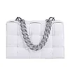 Luxurys 핸드백 여성 가방 패션 짠 작은 사각형 가방 체인 대각선 크로스 가방 휴대용 레이디