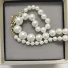 new Women Beaded Necklaces Designer Chain Necklace Elegant Pearl Necklaces Wild Fashion Bracelet Retro Gold Designers Jewelry G229281F
