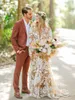 Boho Outdoor Destination mermaid Wedding Dresses Slip Lace Robe Long Sleeves Illusion Backless Elopement bohemain Bridal Gowns Rue8349822