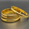 Bangle Copper Etiopiska smycken Färg Guldarmband Europa Dubai Bangles för kvinnor Mellanöstern Araban flickor Bröllop Bruggåva