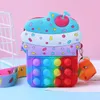 2022 NYA FIDGET TOYS BAG PUSH BUBBLE S￶t glass Bags Coin Purse Squishy Anti Stress Soft Puzzle For Kids Toy C73