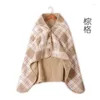 Blankets Japanese-style Moisture-absorbing Heating Warm Blanket Office Cover Leg Small Lazy Buckle Shawl