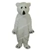 Halloween White Polar Bear Mascot Trajes de desenhos animados Toço de caráter Toço de caráteras de Natal